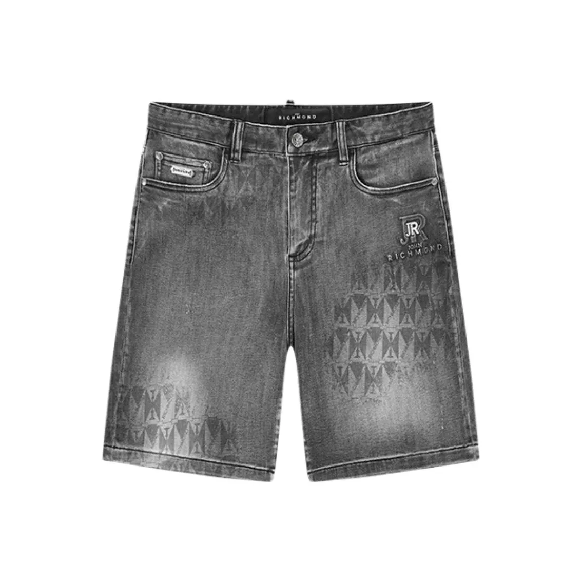 JOHN RICHMOND SS25 Denim Shorts Men's Smoke Gray