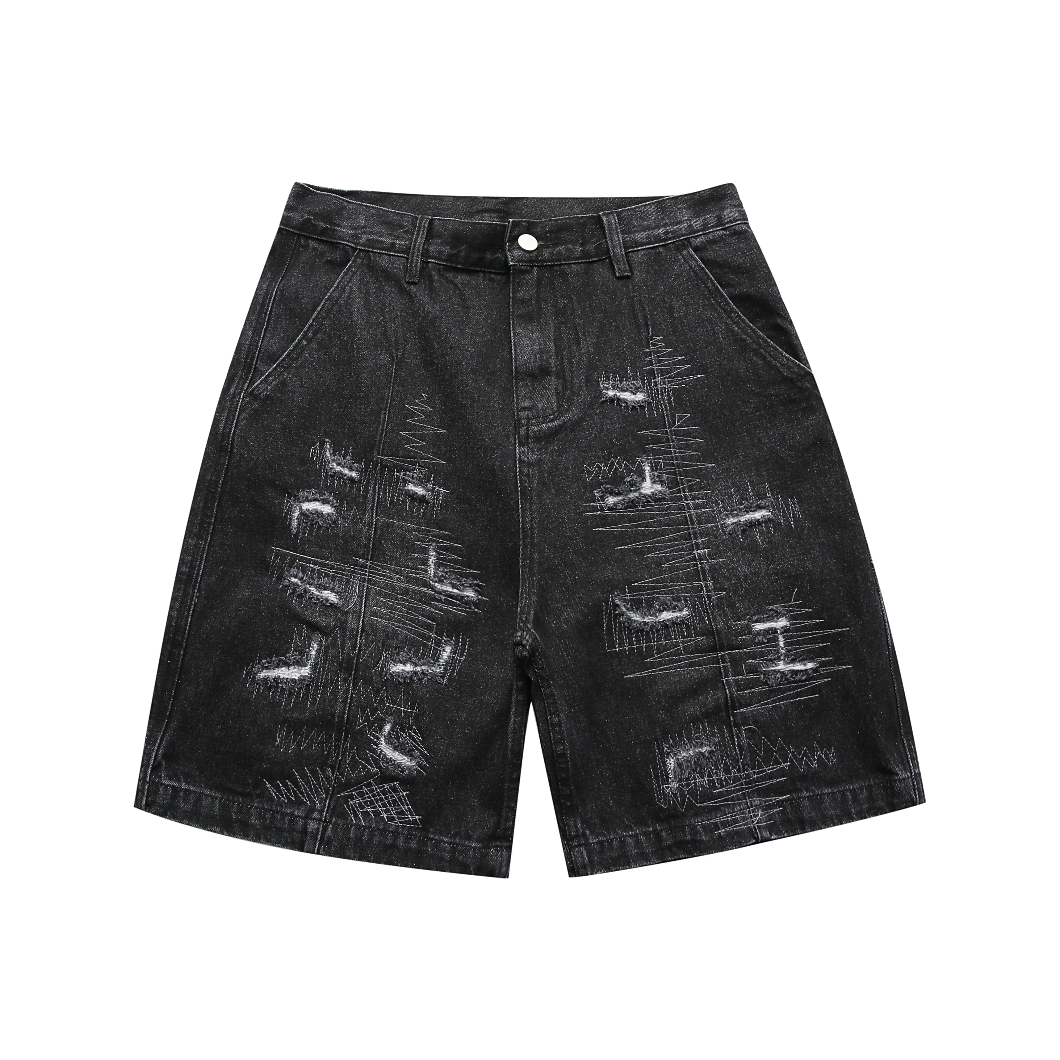 NOT BRAND ATTITUDE Джинсовые шорты Унисекс Выстиранный Черный