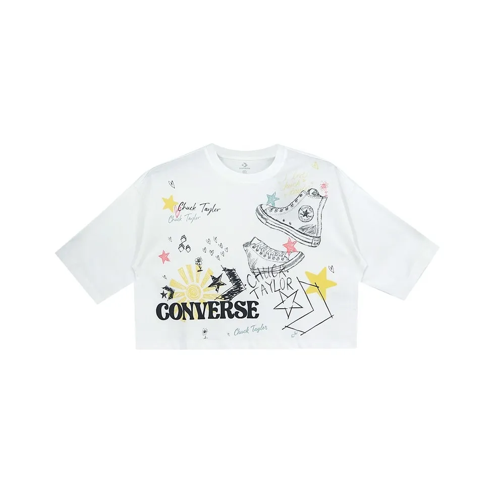 Конверс Белый Женские Короткие Топы