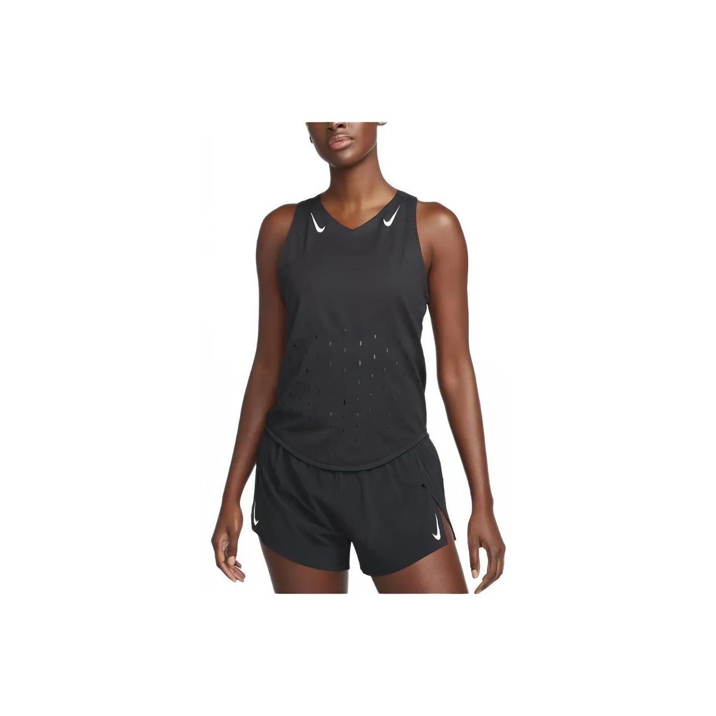 nike Черные Майки для бега для женщин