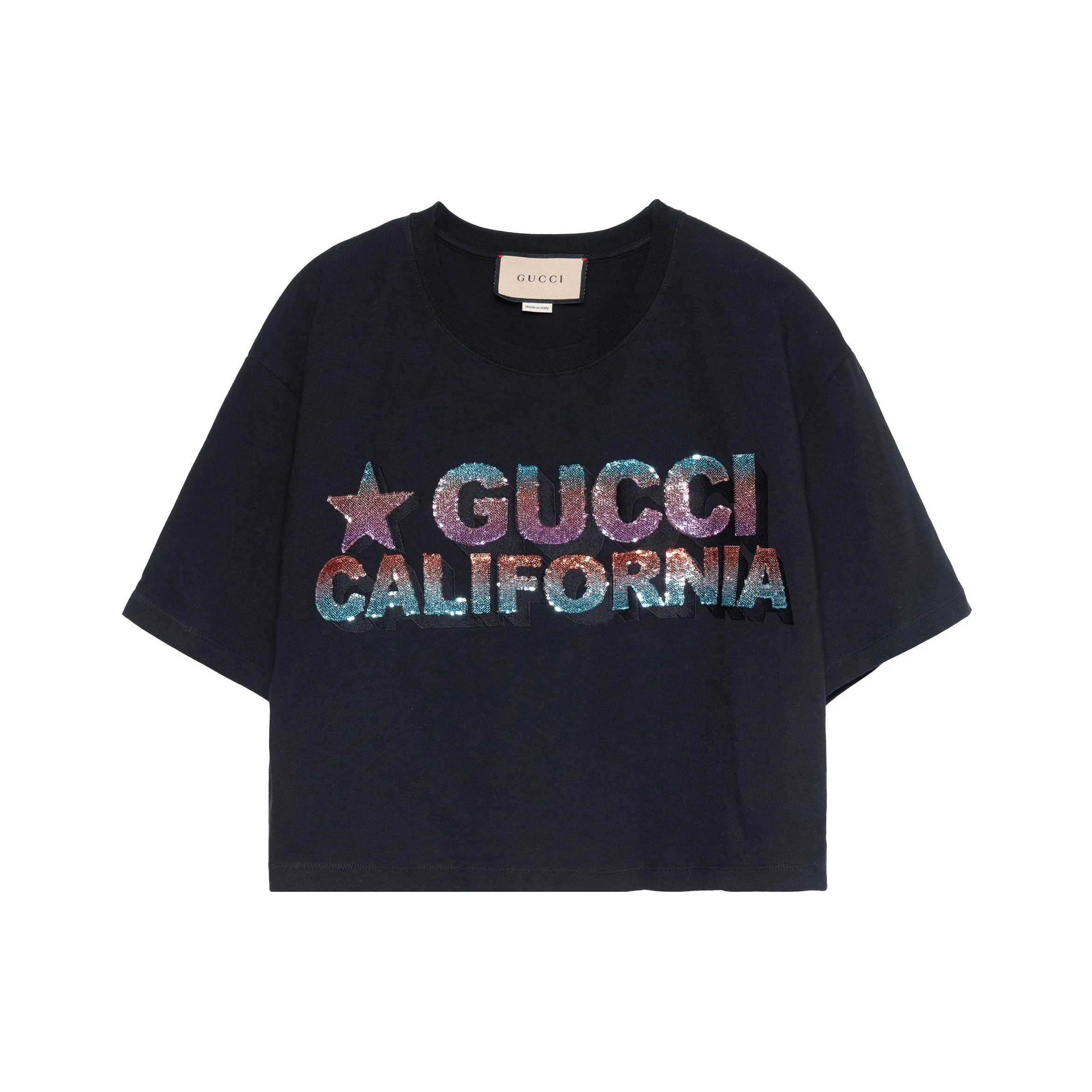 GUCCI SS22 КРОП ТОП Женский Черный