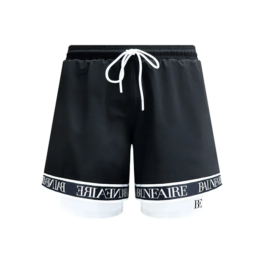 BALNEAIRE Swimming Shorts Men's Cool Black And White