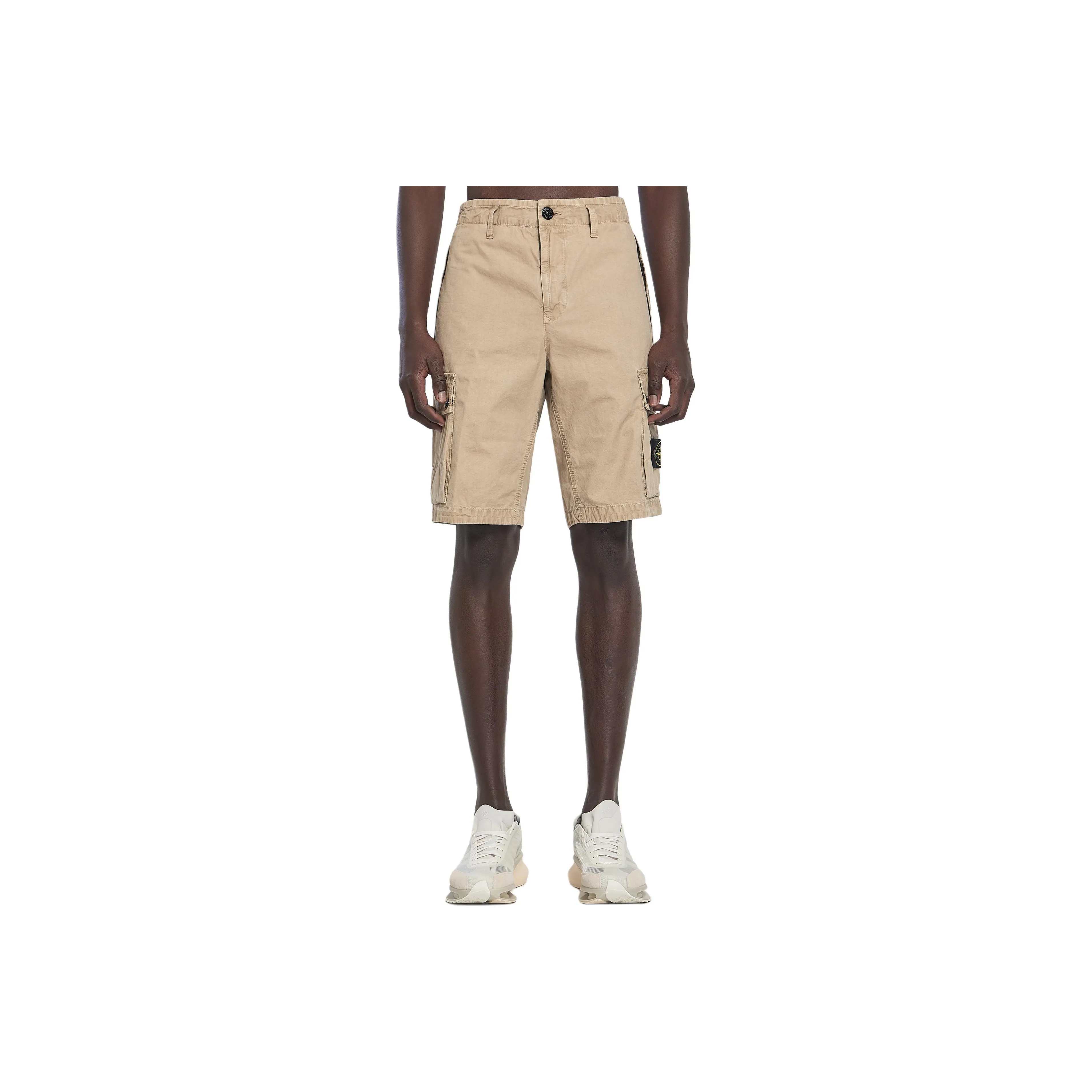 STONE ISLAND Карго шорты Мужские Бежевые