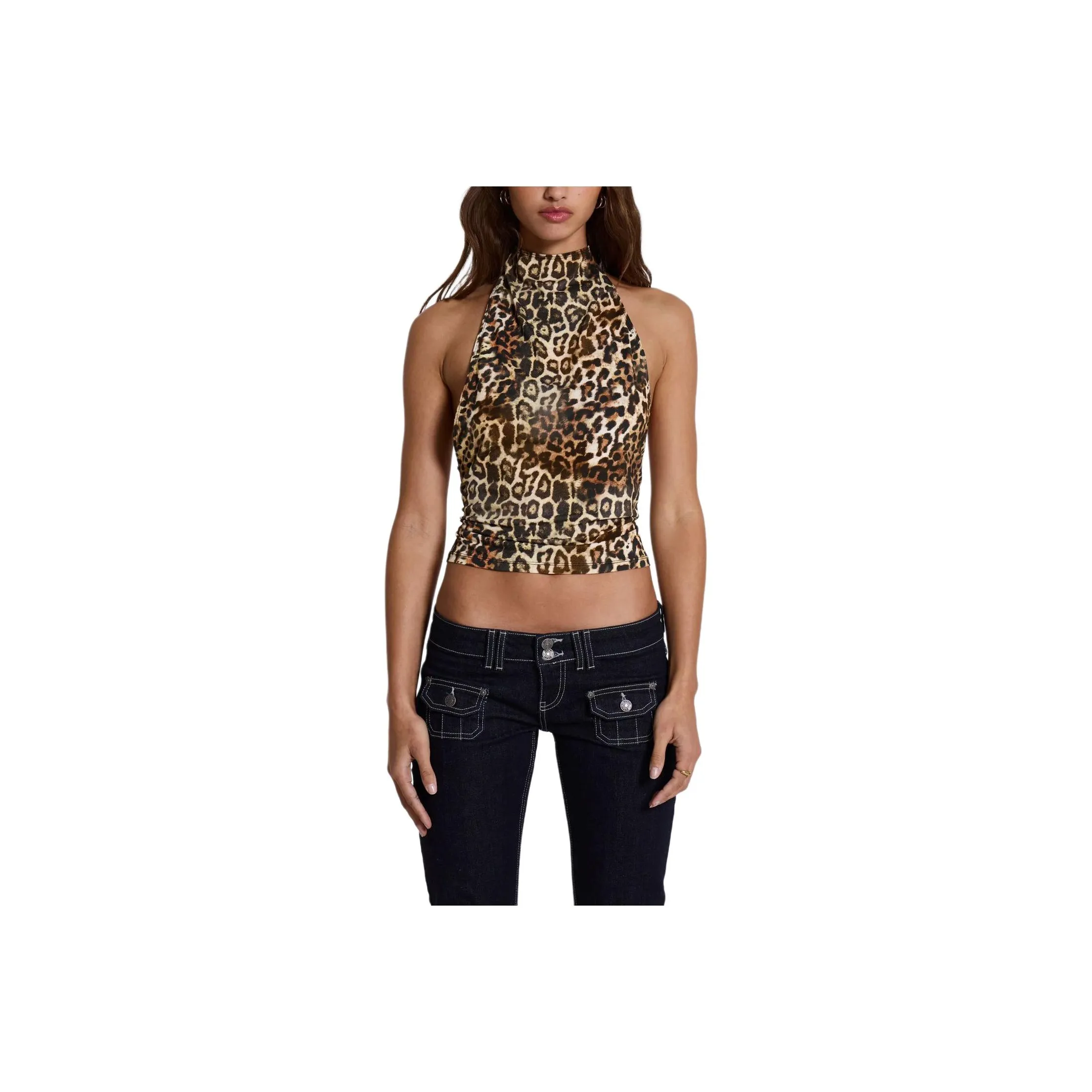 Jaded London Tank Top Women's Leopard Print