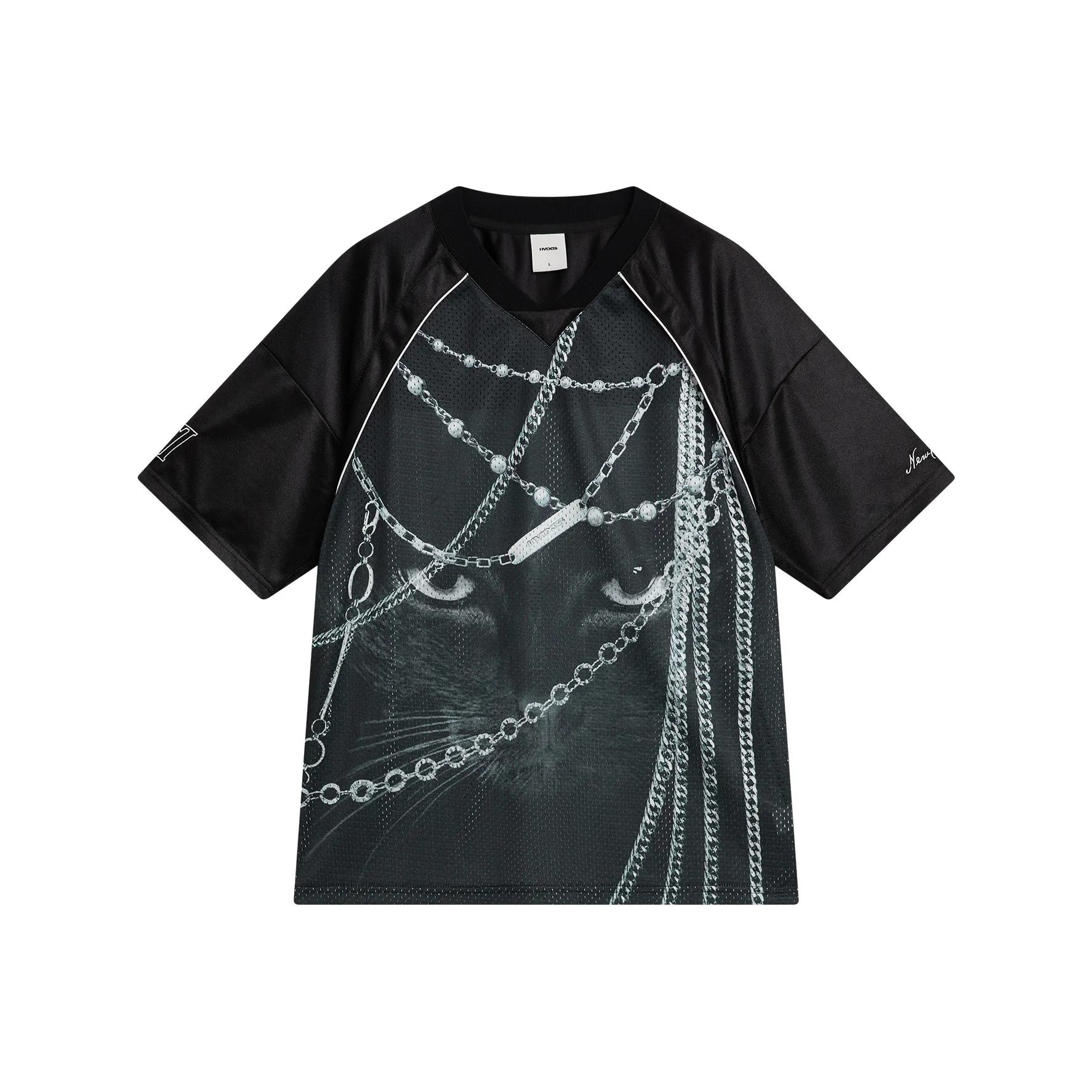 IMXS New Horse Run Collection T Shirt Women's Black Gothic Cat