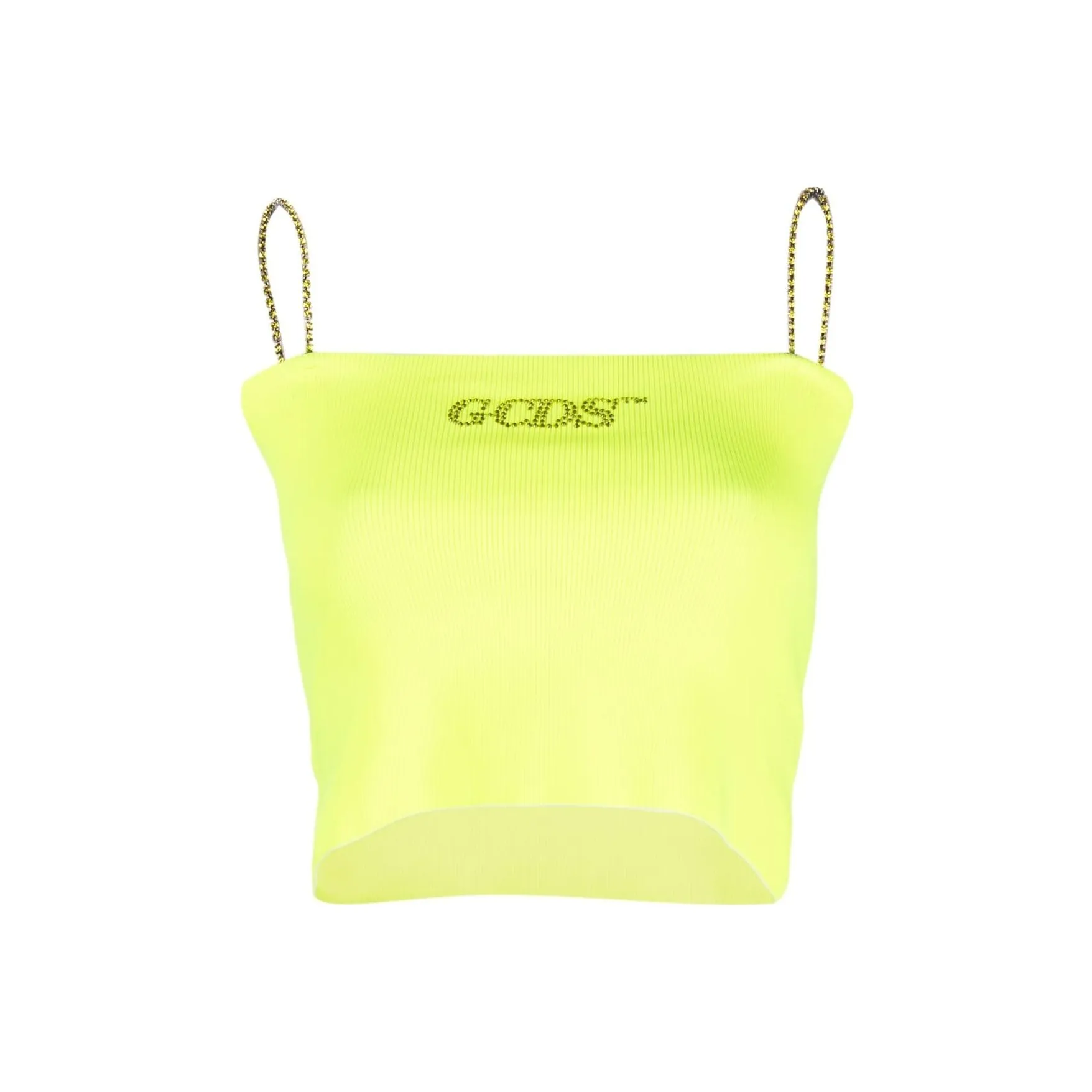 GCDS Logo Embellished Square Neck Top