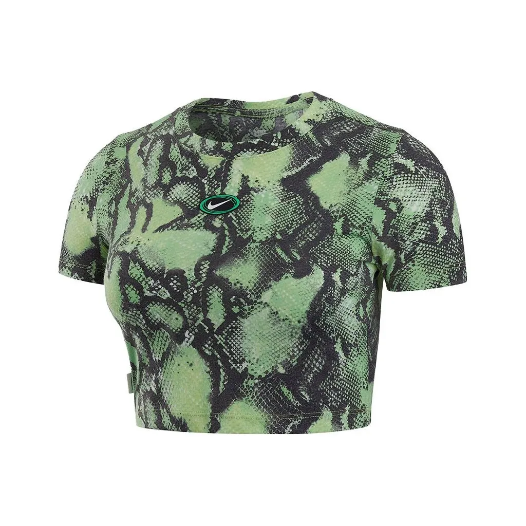 NIKE Зеленые Женские Короткие Топы