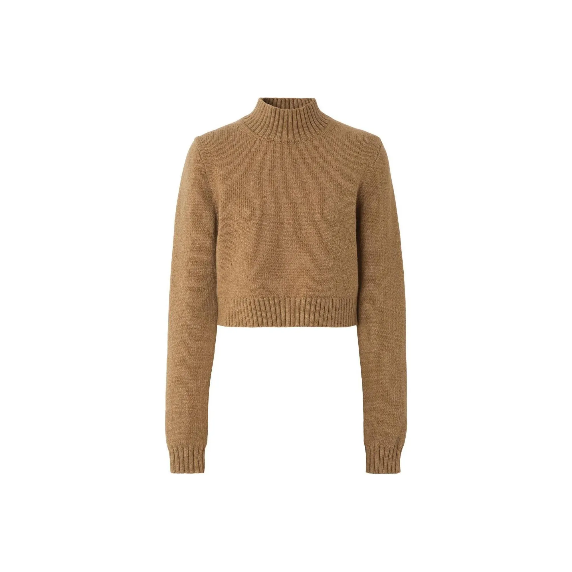 Burberry Monogram Cropped Jumper Camel