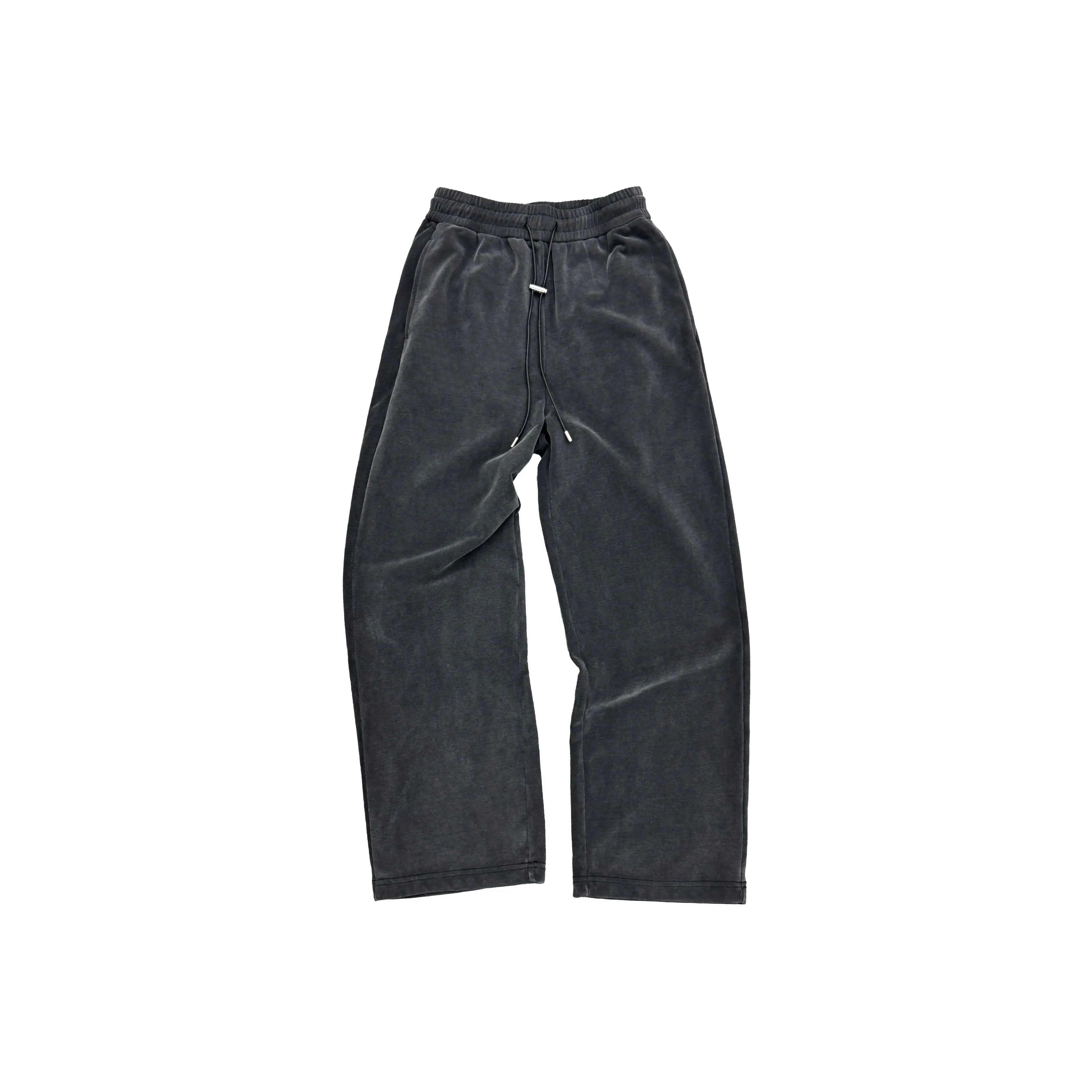 Haonanhuang Casual Pants Unisex Washed Gray