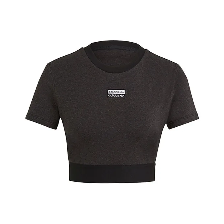 adidas originals Металлический черный Женские короткие топы