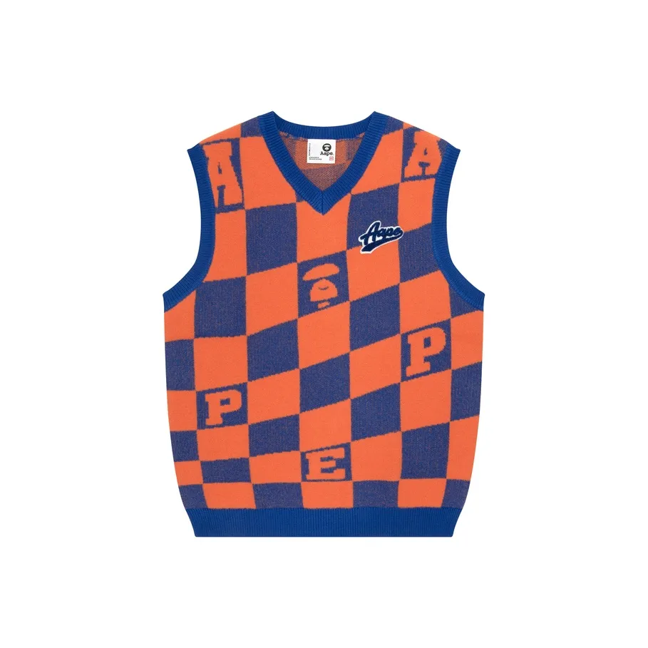 Aape Checkerboard Knitted Vest
