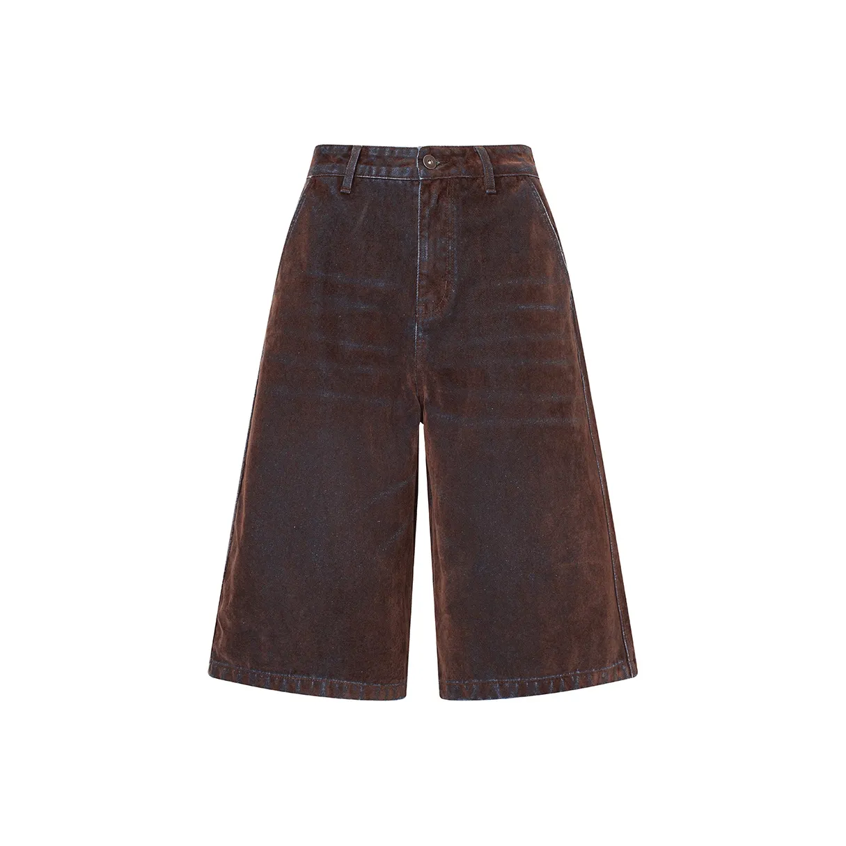 GTRG Denim Shorts Unisex Brown