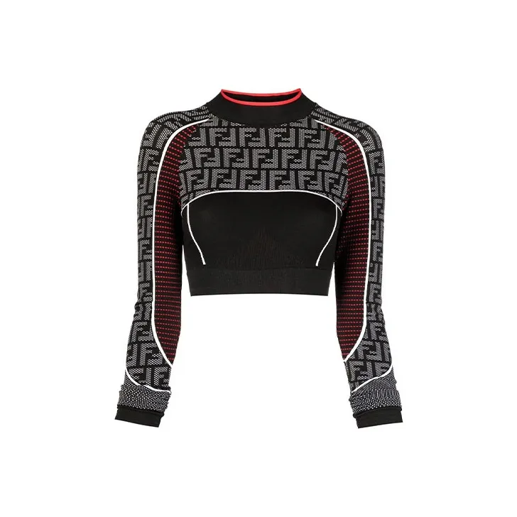 FENDI Crop Tops Women's Black