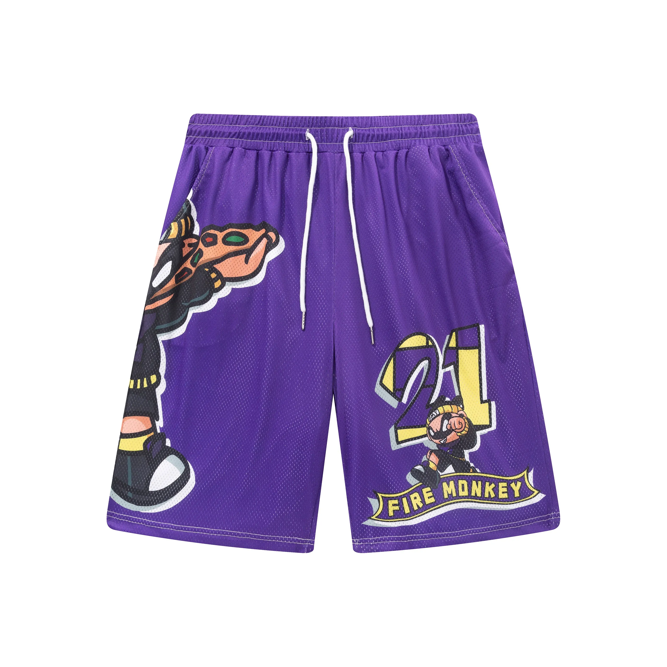 FireMonkey Фиолетовые Унисекс Баскетбольные Шорты