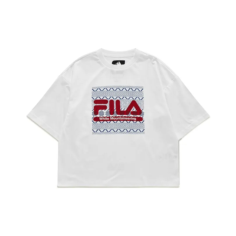 White Mountaineering X FILA FUSION FILA FUSION Hakusan L Collaboration Collection Crop Tops Women's Standard White
