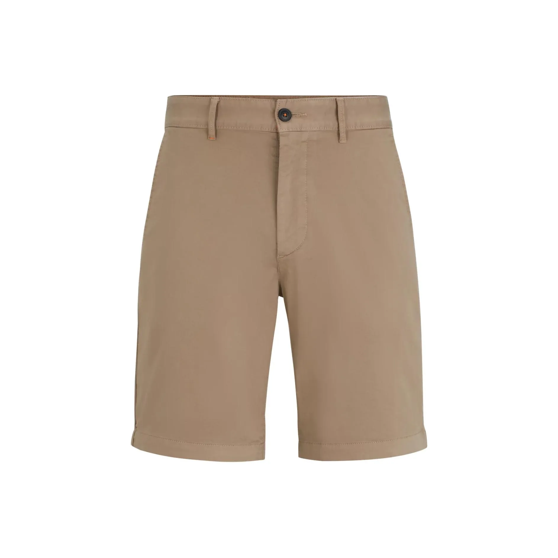 Hugo Boss Slim Fit Shorts из эластичного хлопка сараж повседневные мужские шорты бежевые