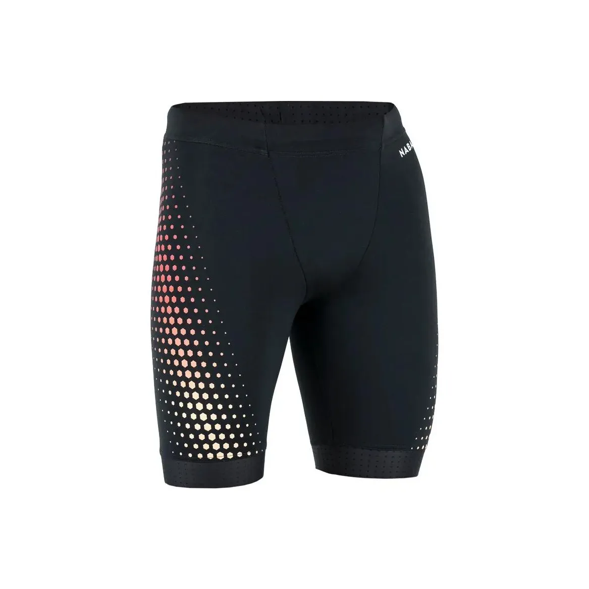 DECATHLON Jammer Fiti Black Red Mesh Swimming Shorts Men's Black Polka Dot