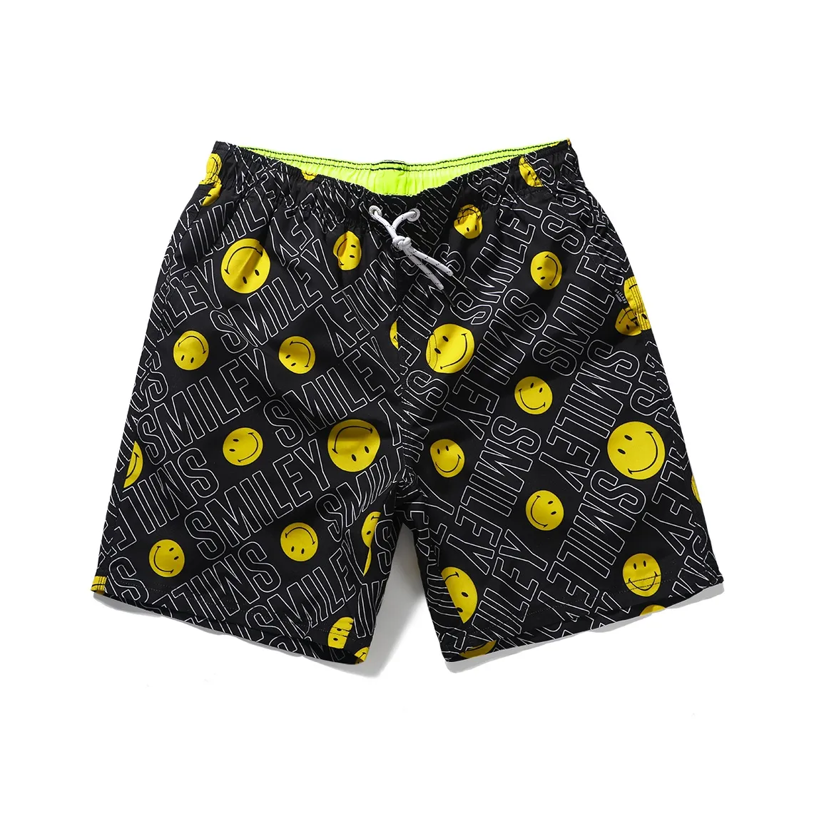 GAILANG Beach Shorts Men's All Over Print Smiley Face