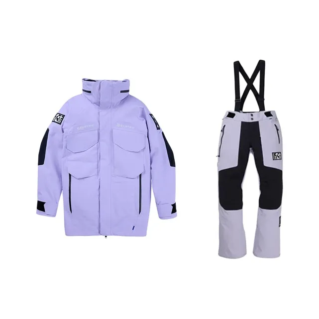 BURTON 23 24 Winter Season DAYBEACON 3L PERTEX Fabric Ski Suit Sets Unisex Purple