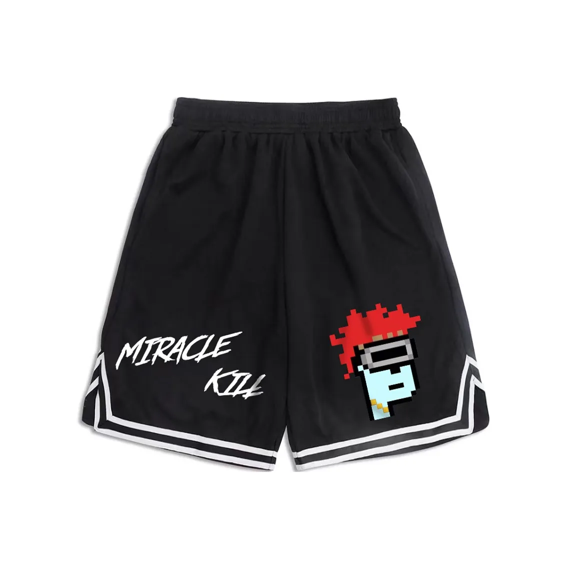 MIRACLE KILL Свободный крой Шорты Унисекс Черный