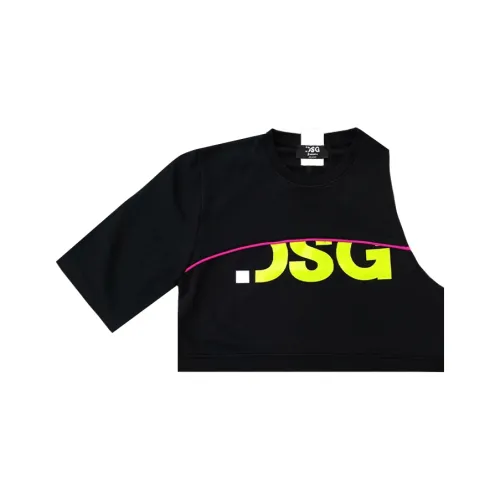 DSG DISGUSTO Черно-зеленый Женские Короткие Топы