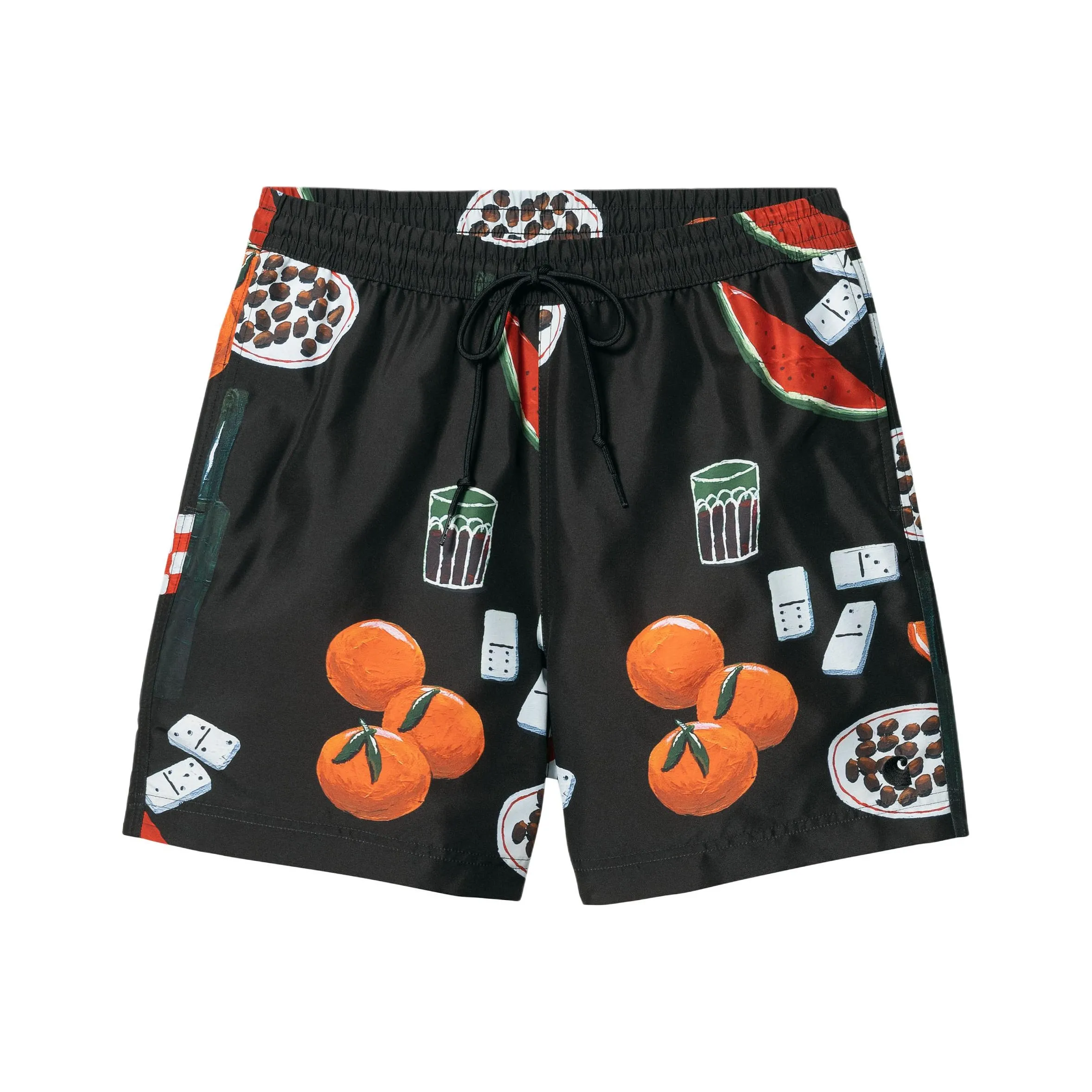 Carhartt WIP SS24 Slater Плавание Транкс Плавательные шорты Мужские Черные