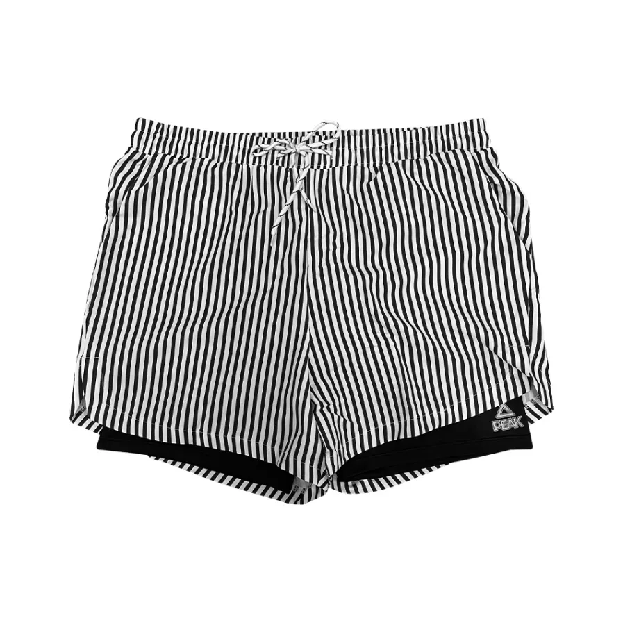 PEAK Черный/Белый Мужские Пляжные Шорты