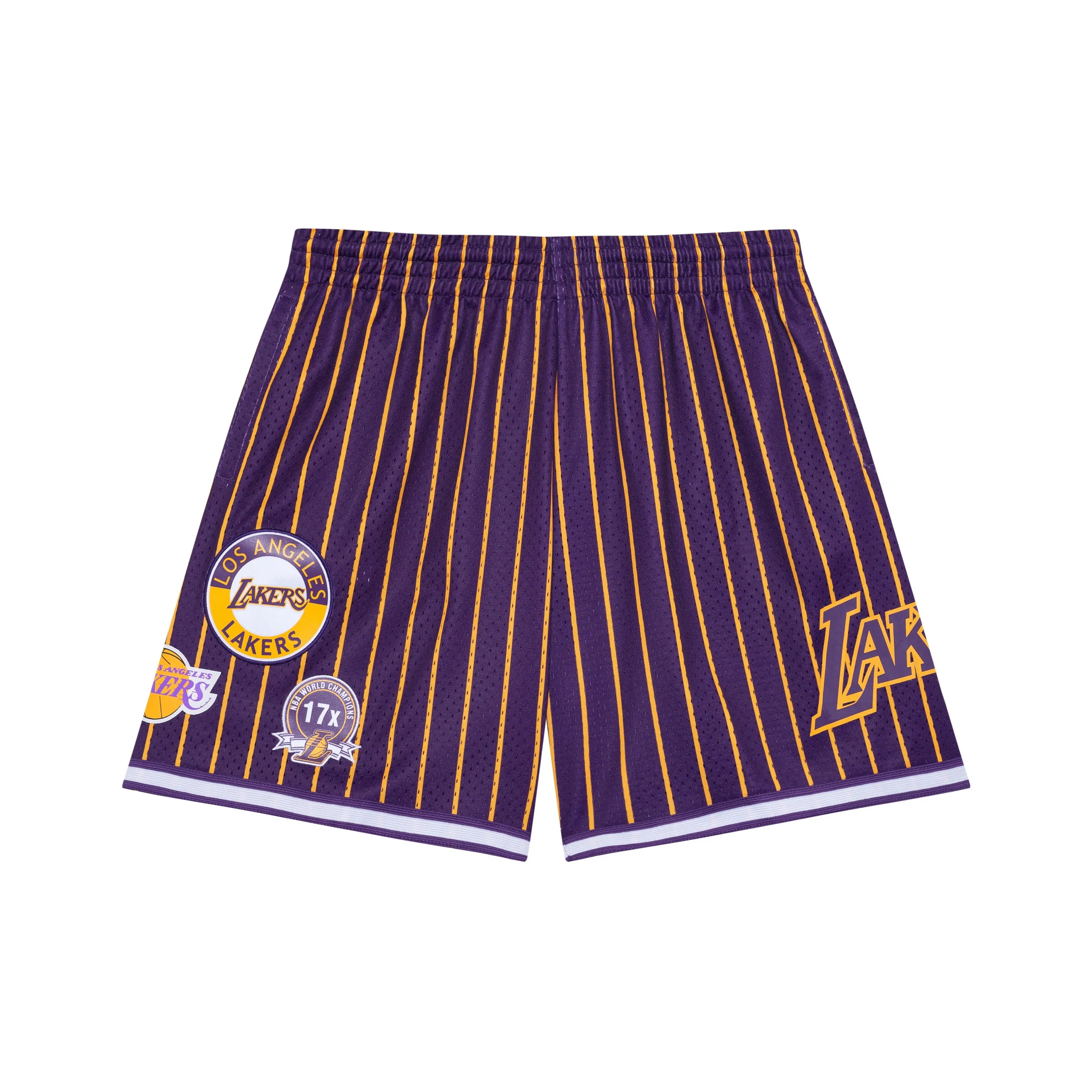 Mitchell Ness Фиолетовые золотые Унисекс Баскетбольные шорты