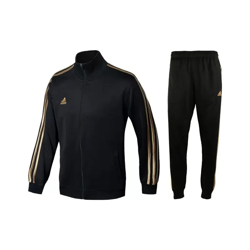 Adidas Повседневная Спортивная Одежда Мужская Черное Золото