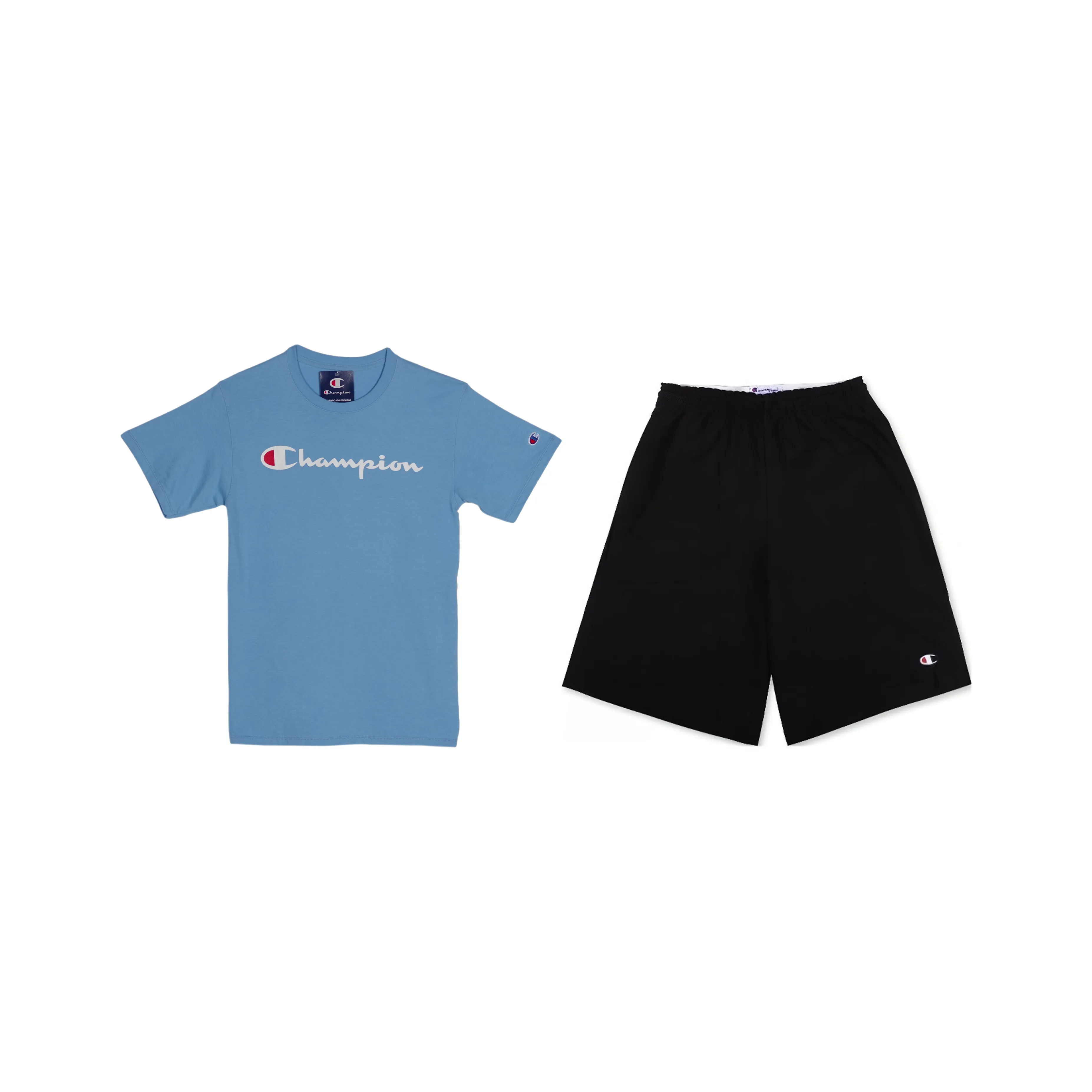 Champion Повседневная Спортивная Одежда Унисекс Небесно-Синий Черный