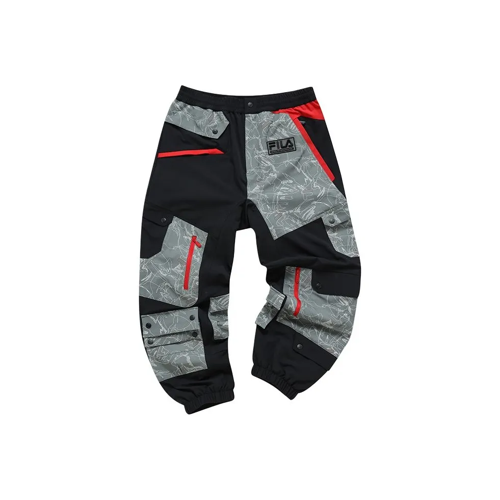 White Mountaineering X FILA FUSION Sports Pants Men's Pitch Black