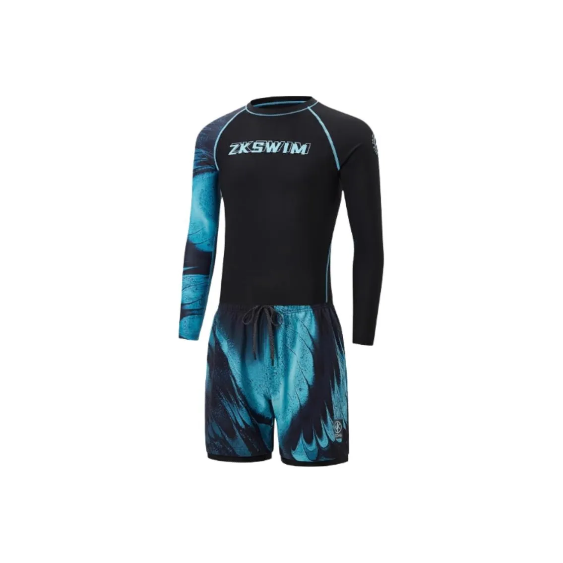 ZOKE Купальный комплект Мужской Черный Синий