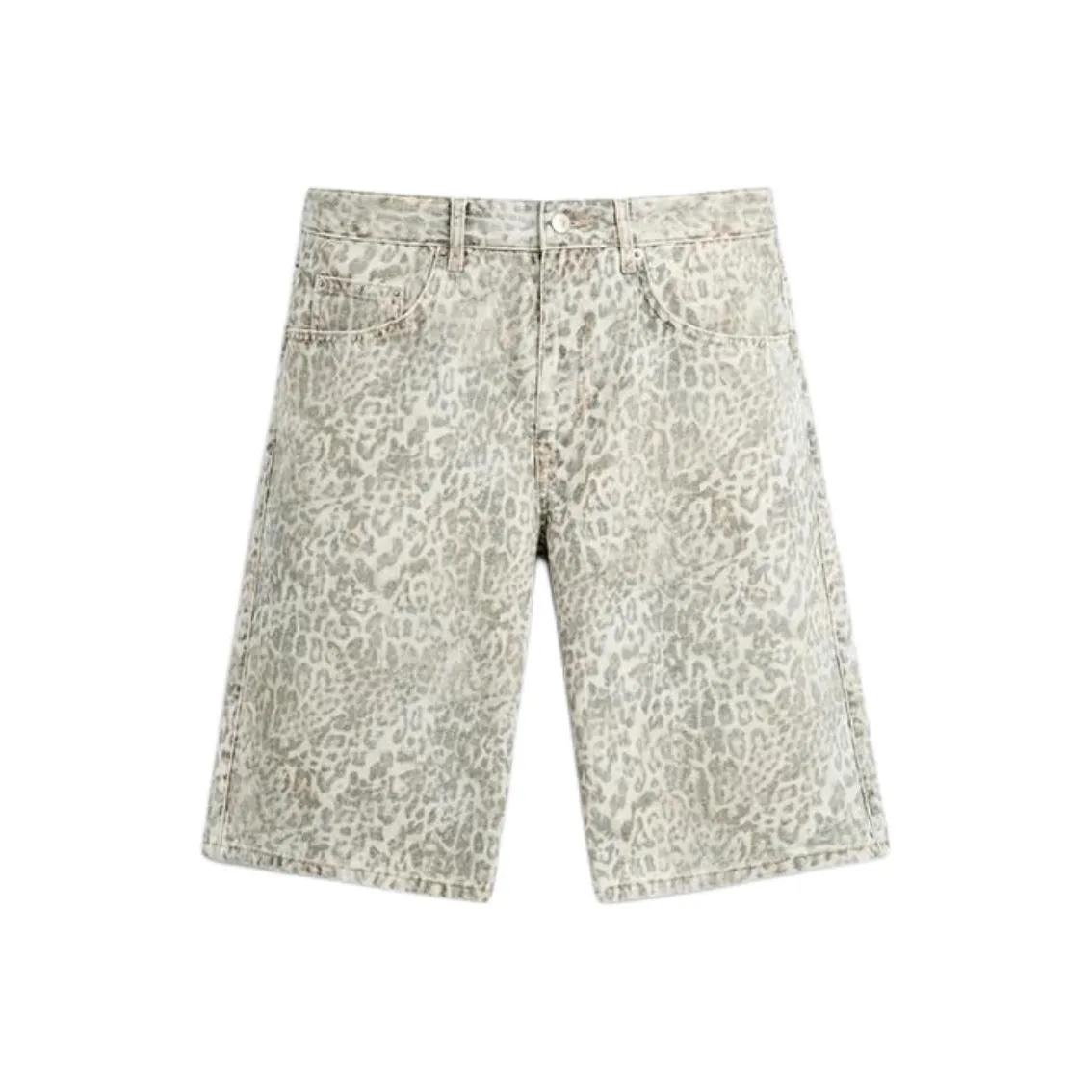 ZARA Denim Shorts Men's Brown Yellow