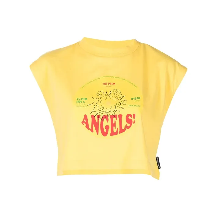 PALM ANGELS Crop Tops Women's Yellow