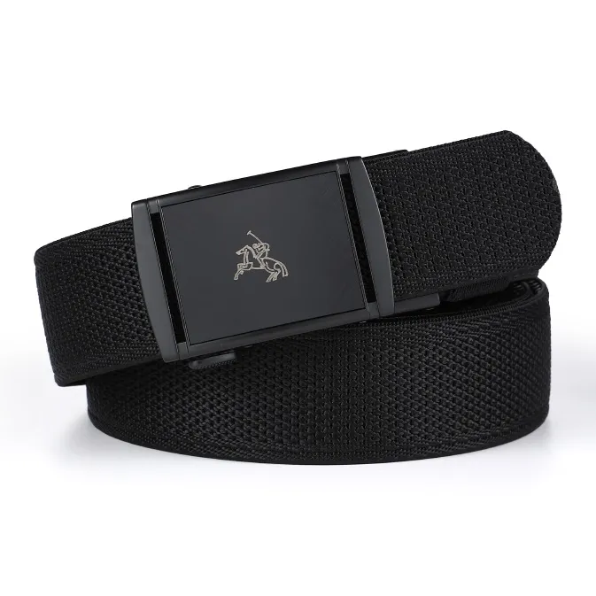 POLOMEISDO Outdoor Nylon Woven, Fashion Casual, Business Commute Belt, Genuine Belt Unisex Width 3.8cm Gift Box Set