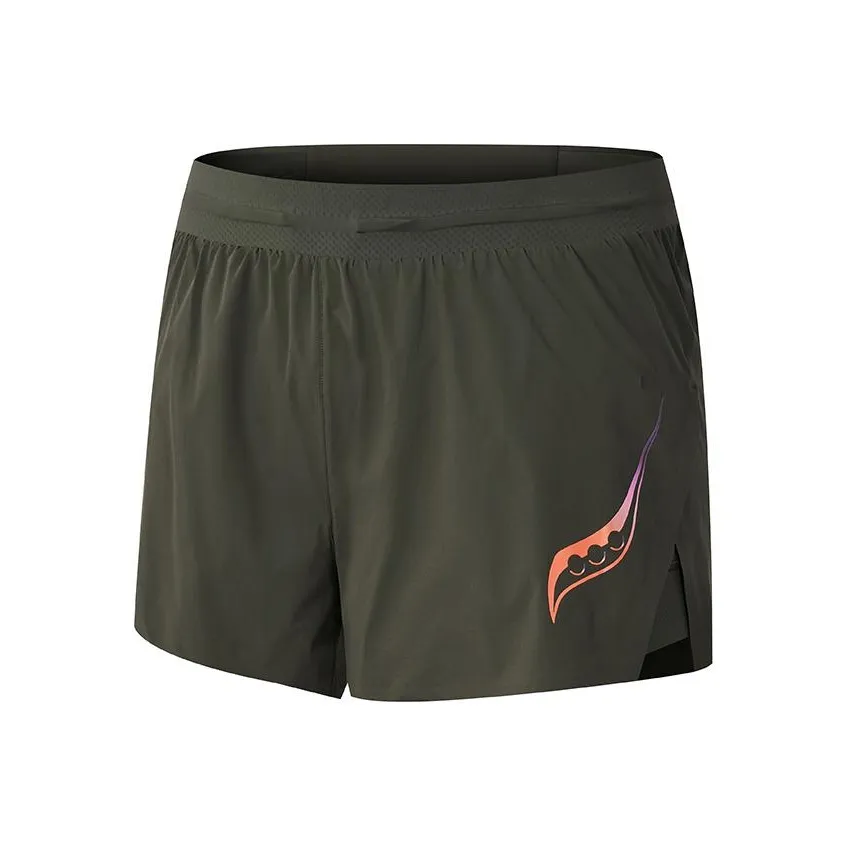 Saucony Повседневные шорты Мужские Withered Желтый Зеленый