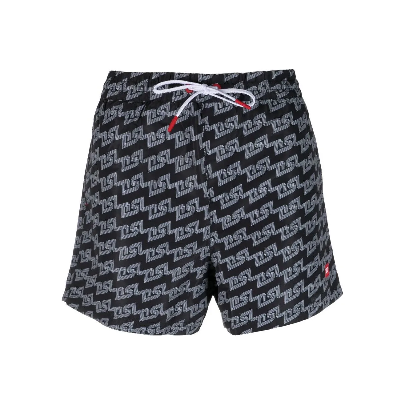 DIESEL Черный Белый Мужские Повседневные Шорты