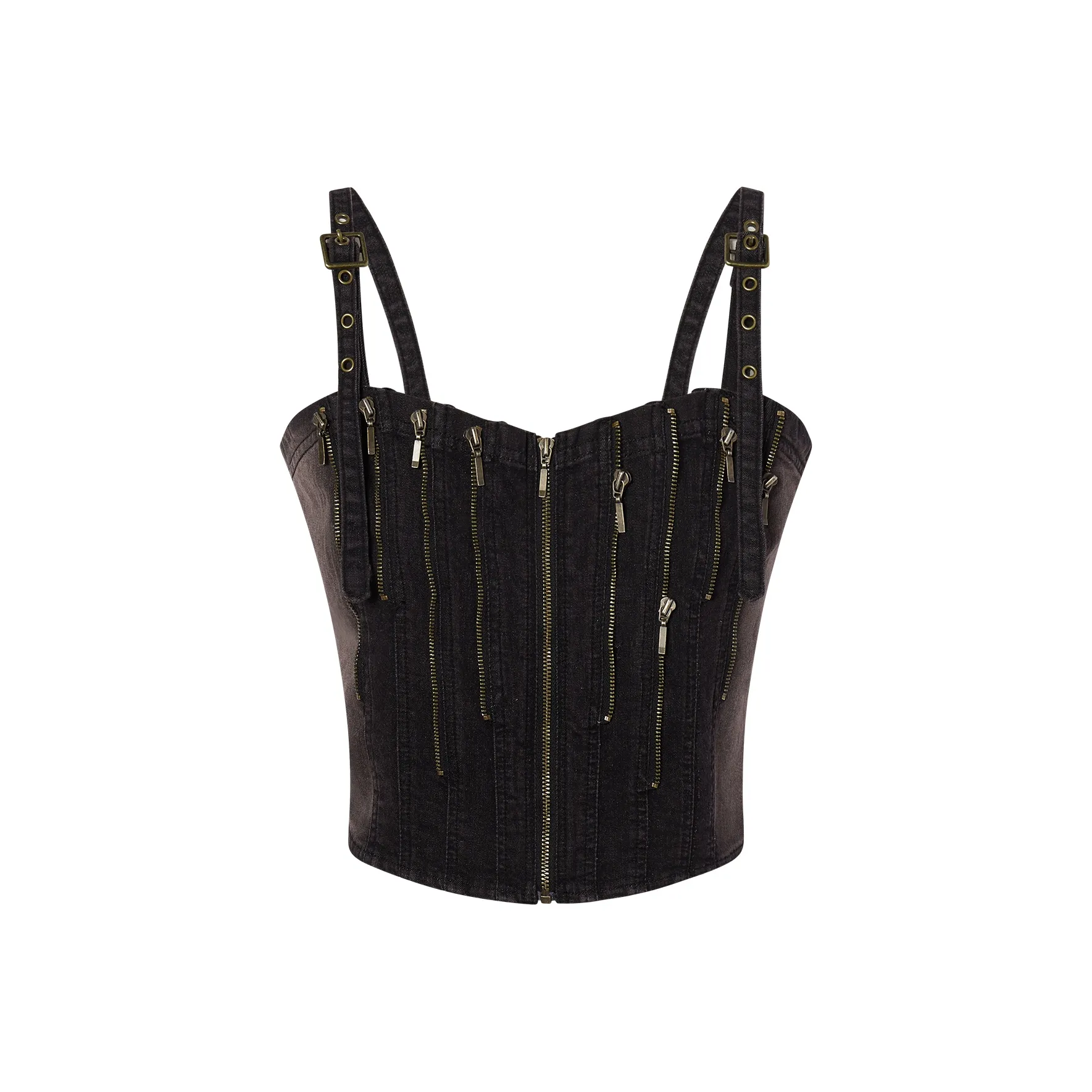 I'M ONE Винтаж Промытый ржаво-красный цвет Женские Футболки