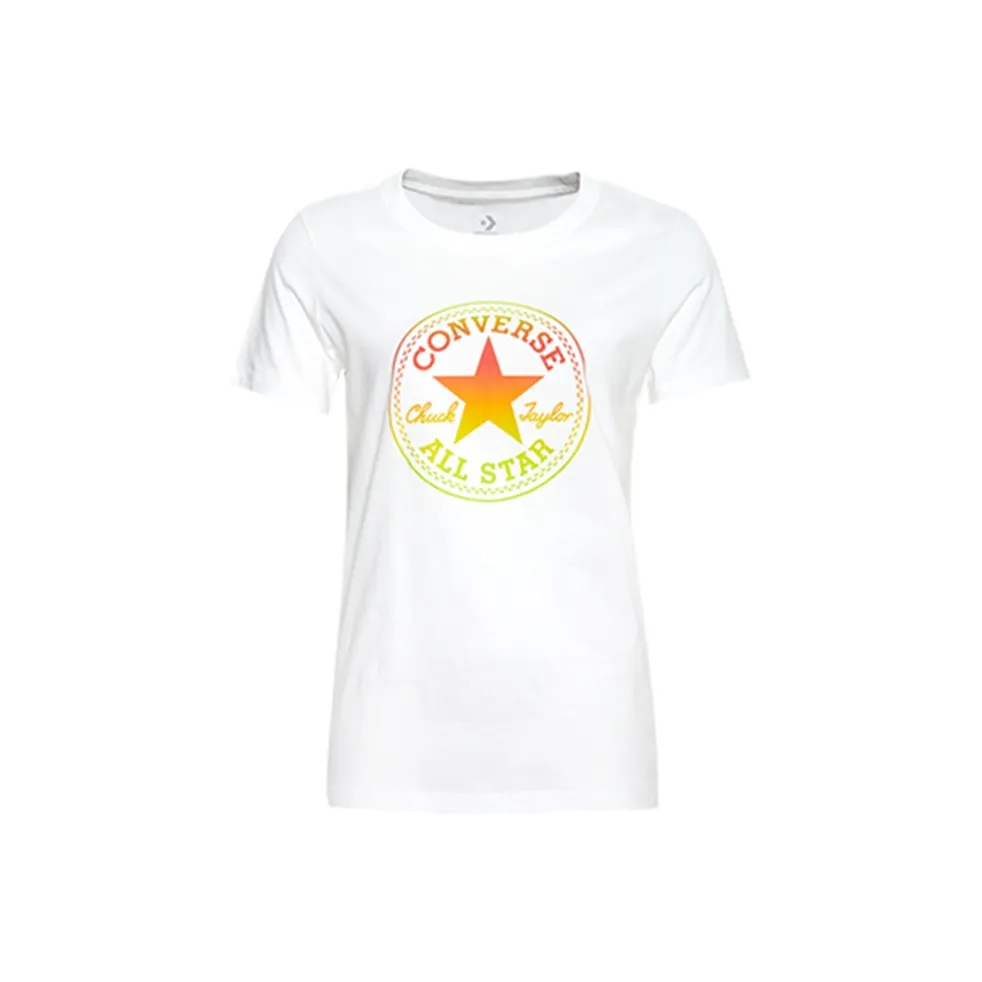 Конверс Комплект с короткими рукавами T-рубашка Женская Белая