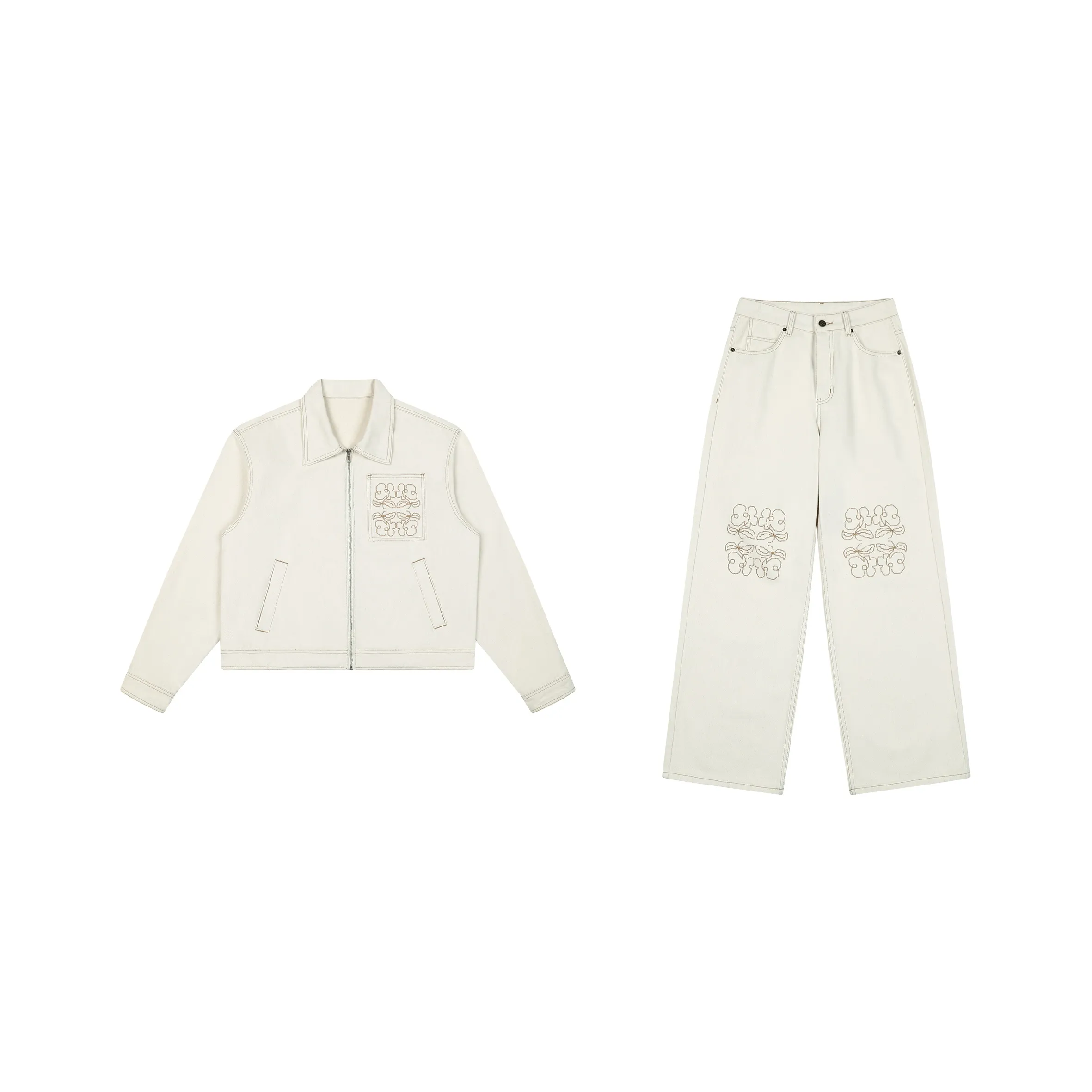 MostwantedLab Vintage Flower Casual Sportswear Unisex