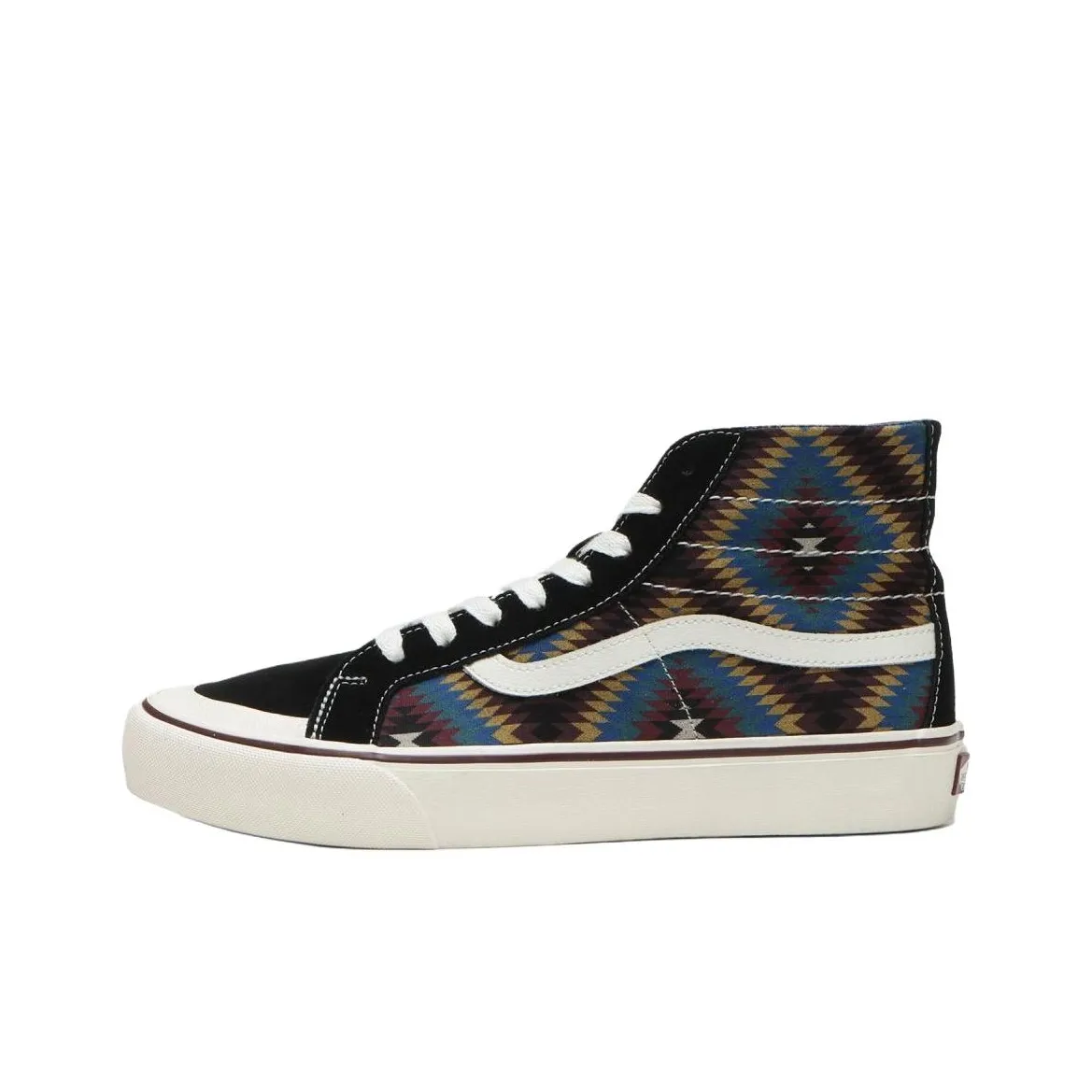 Vans SK8 High Top Skateboard Shoes Women's Black Blue Yellow