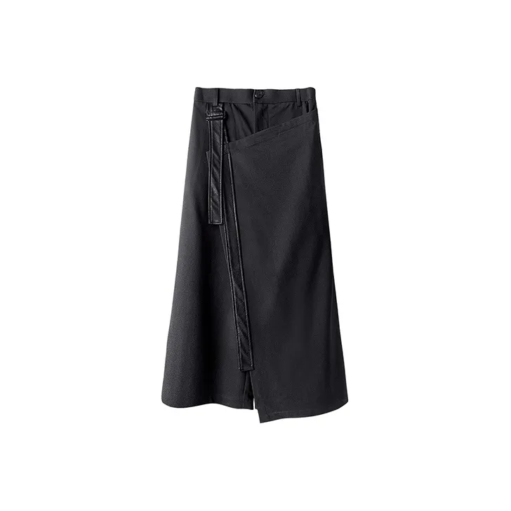 HUANXIANGZHE Skirt Unisex Black