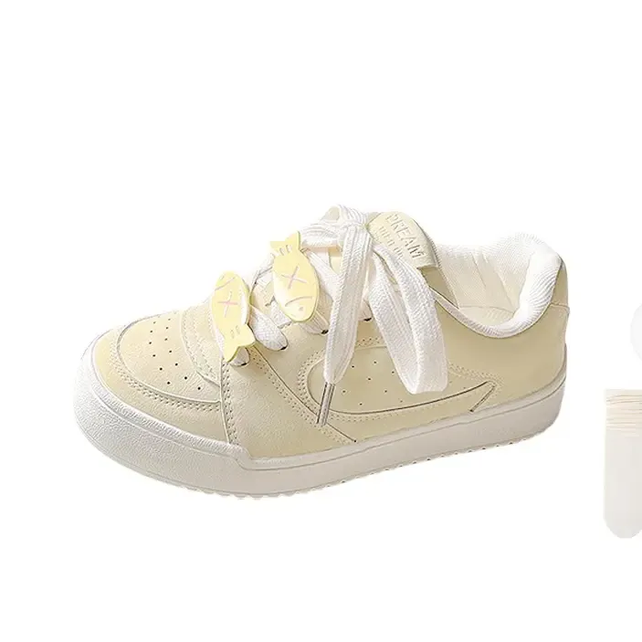 Fawn Miri Skateboard Shoes Women's Low Top Yellow/Green/Ecru/Blue