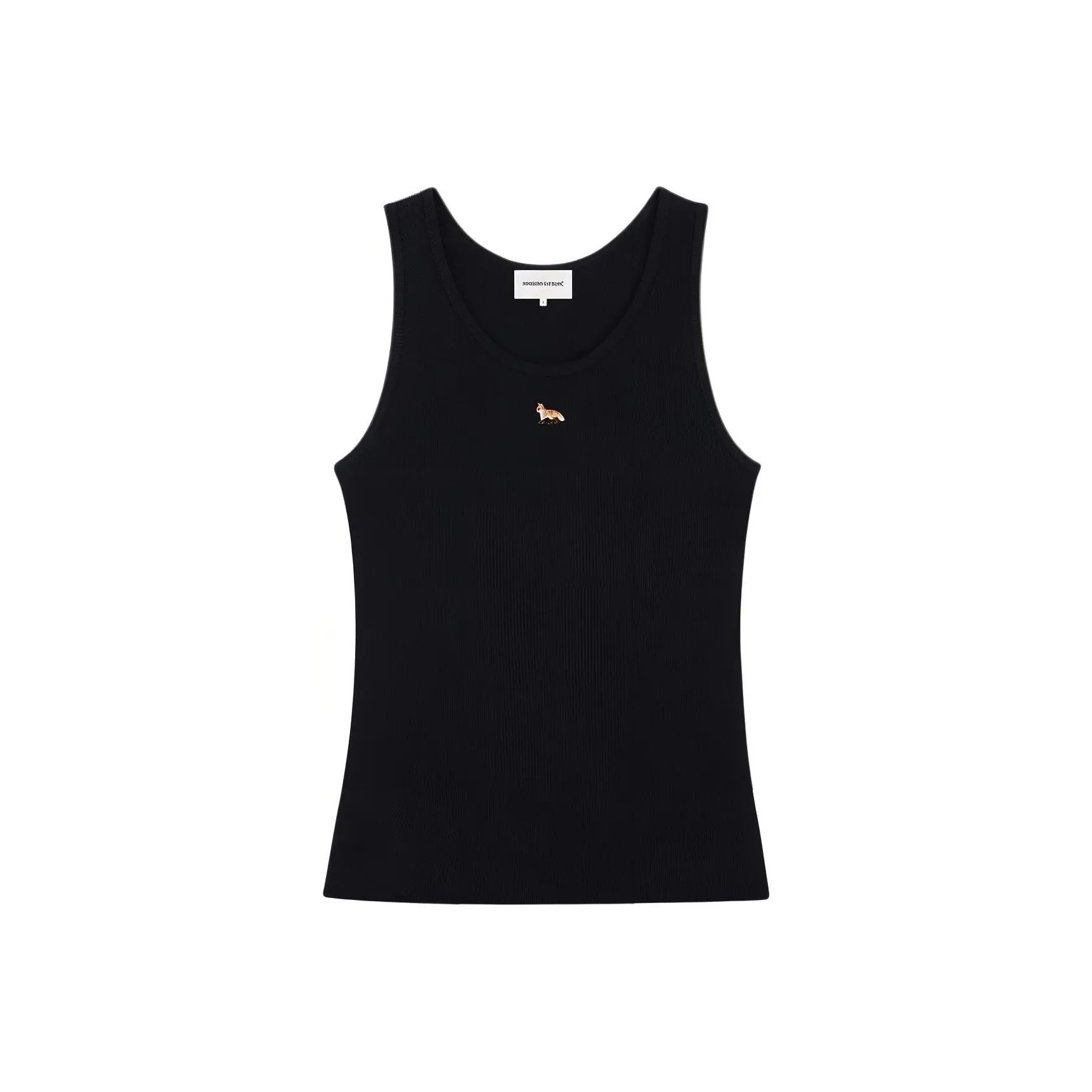 Maison Kitsune BABY FOX series SS24 Майка Женская Черная