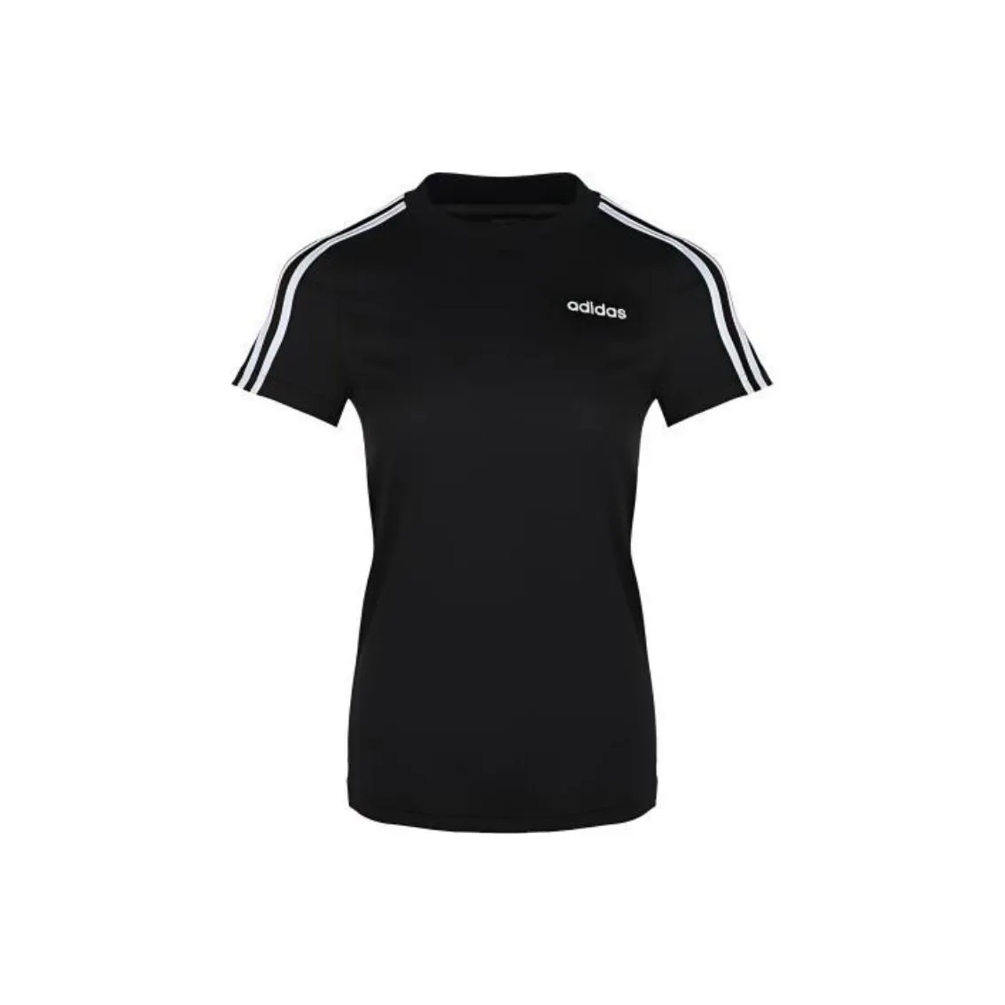 Adidas Essentials 3 Stripes T-Shirt Женская Черная