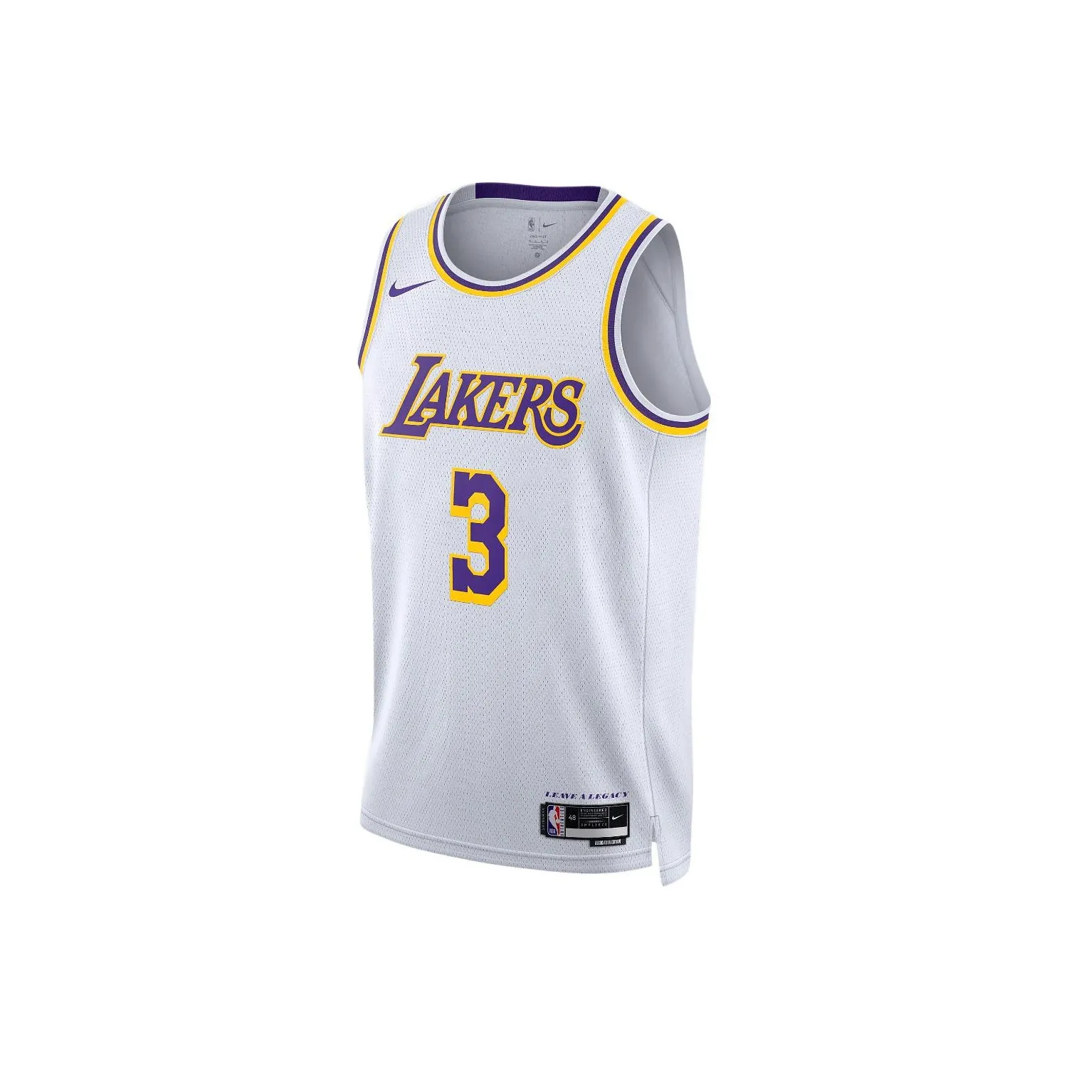 Nike Los Angeles Lakers Белый Унисекс Баскетбольная Джерси