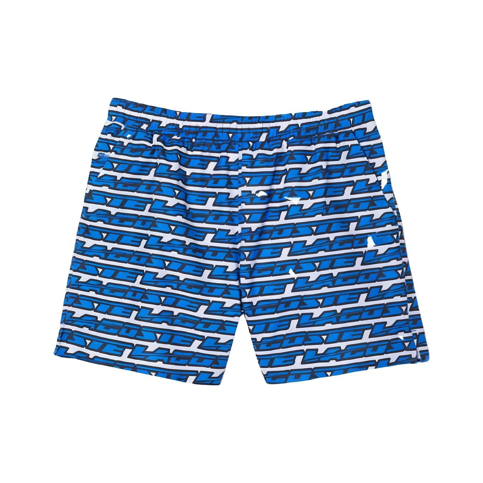 LACOSTE Swimming Shorts Men's Blue White Print