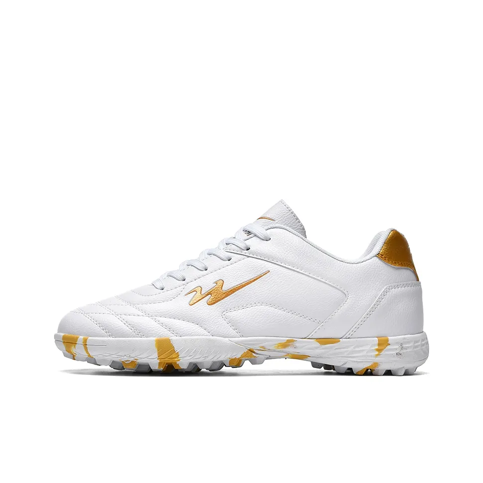Binary TF Turf Slip Resistant, Abrasion Resistant, Lightweight Soccer Shoes Unisex White Gold
