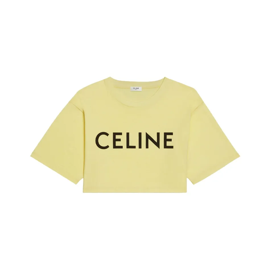 CELINE SS22 T Shirt Women's Yellow