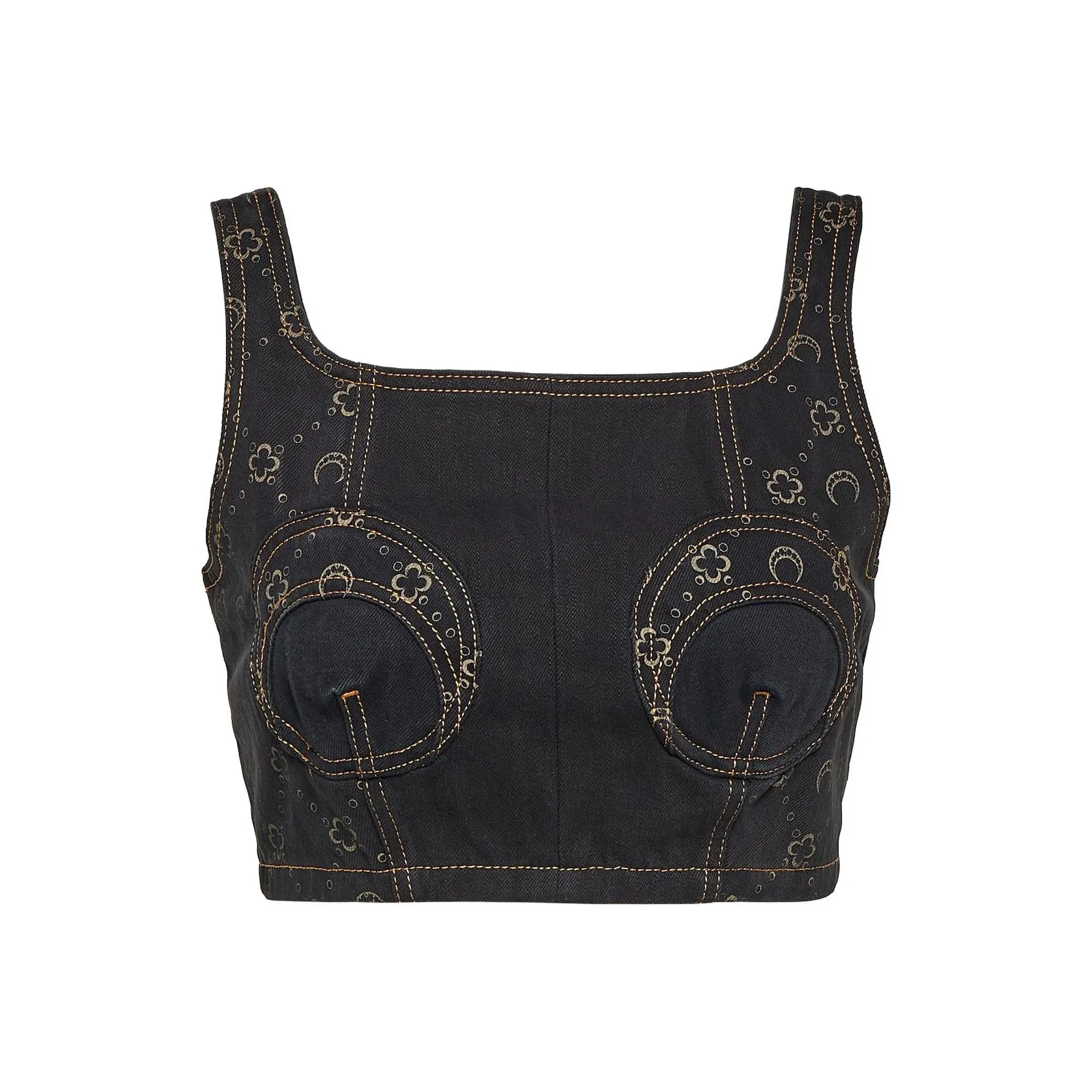 Marine Serre Майка Женская Черная